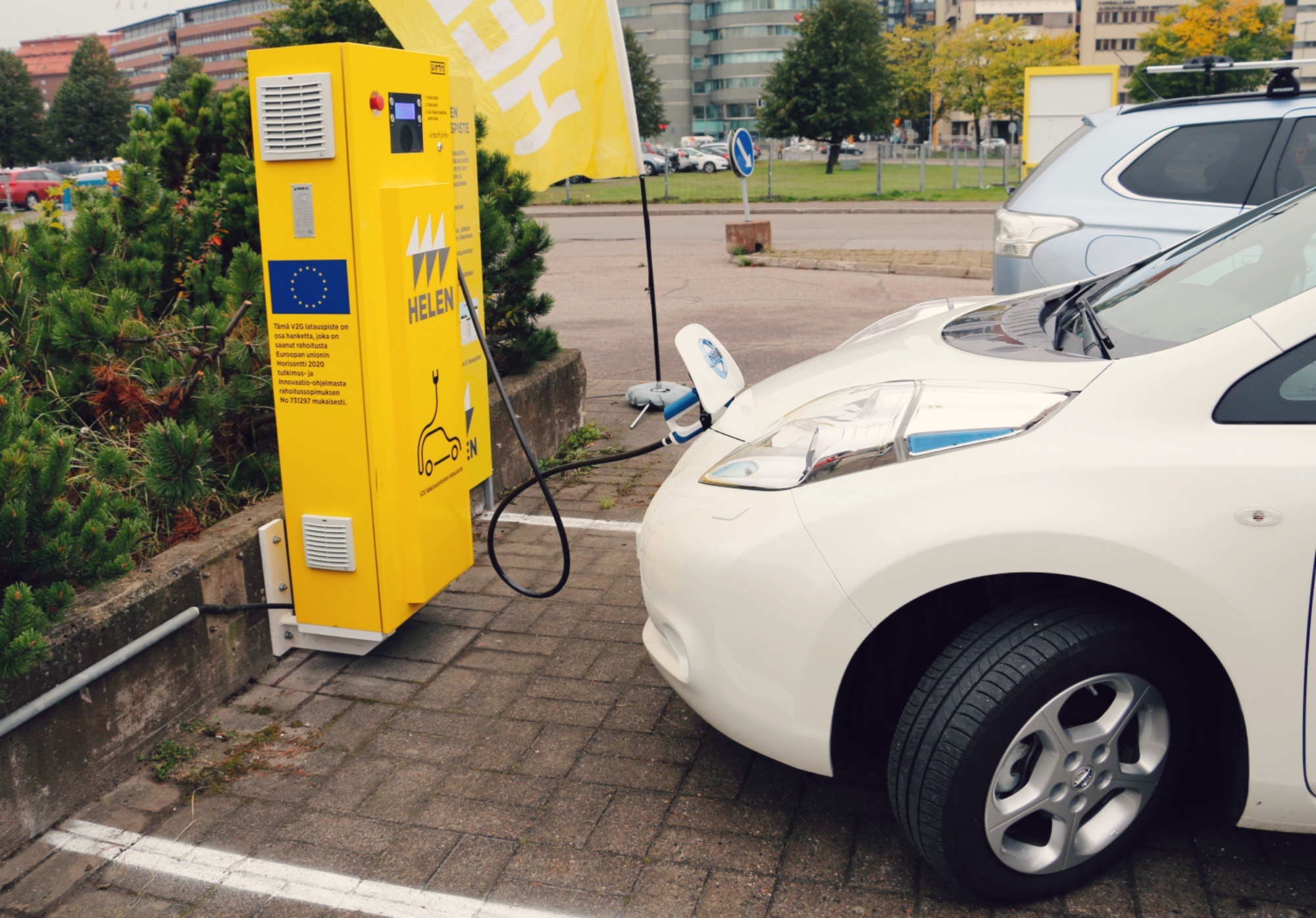 Public bidirectional EV charging point installed to Finland